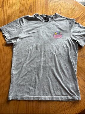 OVO Light Gray Paradise Short Sleeve Tee with Colorful Chest Graphic- large